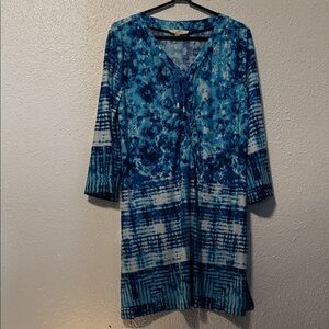 Sandiva blue tie-dye swimsuit cover up/beach dress
